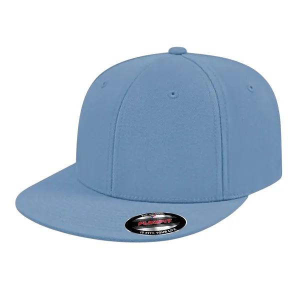 Mid profile Flexfit® wool serge and spandex structured cap with round... from ASI 43792 Cap America Inc