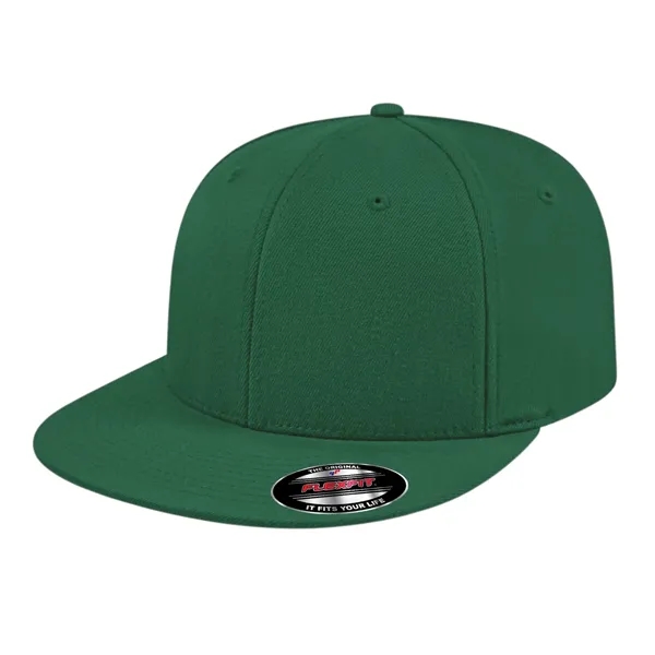 Mid profile Flexfit® wool serge and spandex structured cap with round... from ASI 43792 Cap America Inc