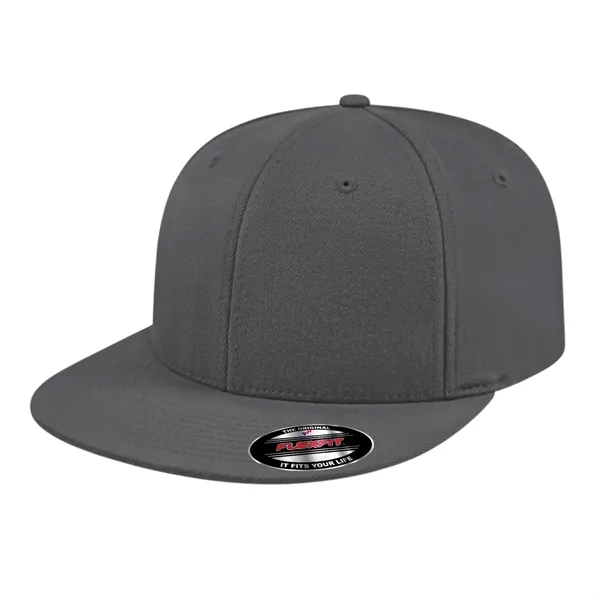 Mid profile Flexfit® wool serge and spandex structured cap with round... from ASI 43792 Cap America Inc