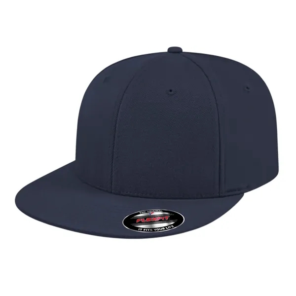 Mid profile Flexfit® wool serge and spandex structured cap with round... from ASI 43792 Cap America Inc
