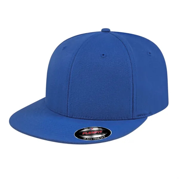 Mid profile Flexfit® wool serge and spandex structured cap with round... from ASI 43792 Cap America Inc