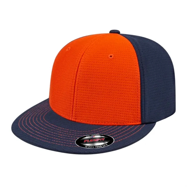 Flexfit® aerated polyester cap with  shapeable flat round visor and... from ASI 43792 Cap America Inc