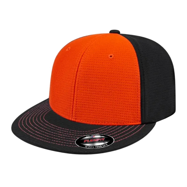 Flexfit® aerated polyester cap with  shapeable flat round visor and... from ASI 43792 Cap America Inc