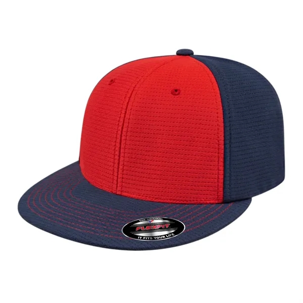 Flexfit® aerated polyester cap with  shapeable flat round visor and... from ASI 43792 Cap America Inc