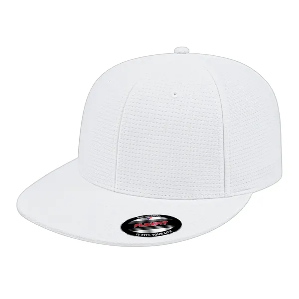 Flexfit® aerated polyester cap with  shapeable flat round visor and... from ASI 43792 Cap America Inc