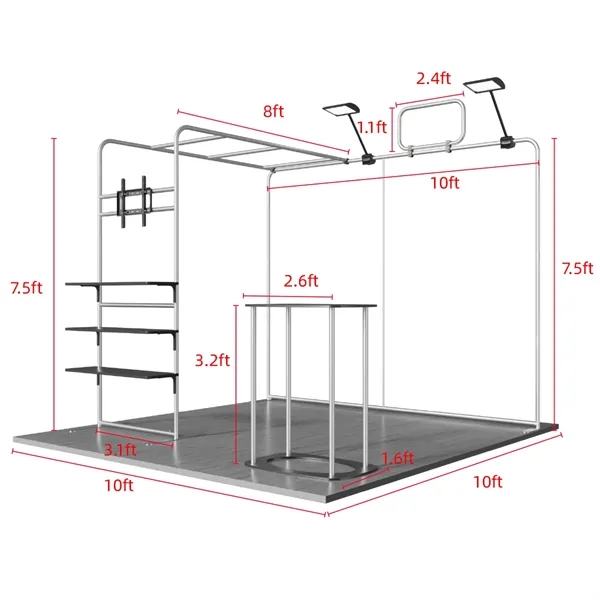 10'x10' Booth Display Kit B, lightweight frame, full color on all... from ASI 49891 Discount Marketing Products / DMP