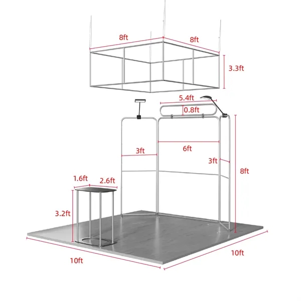 10'x10' Booth Display Kit H, lightweight frame, full color on all... from ASI 49891 Discount Marketing Products / DMP