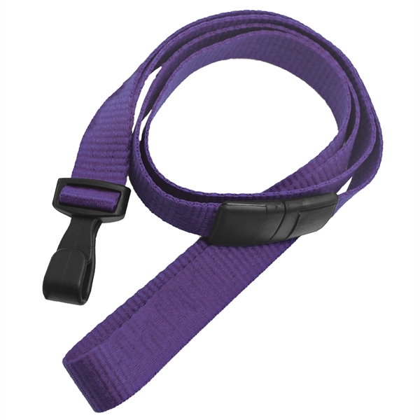 Blank flat polyester lanyards feature a breakaway and a no-twist wide... from ASI 79898 Promovision / PROMOVISION