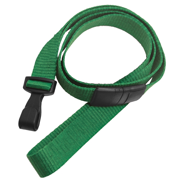 Blank flat polyester lanyards feature a breakaway and a no-twist wide... from ASI 79898 Promovision / PROMOVISION