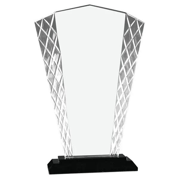 6 1/4" x 2" x 8" premiere crystal award with fan-shaped... from ASI 74601 Calico
