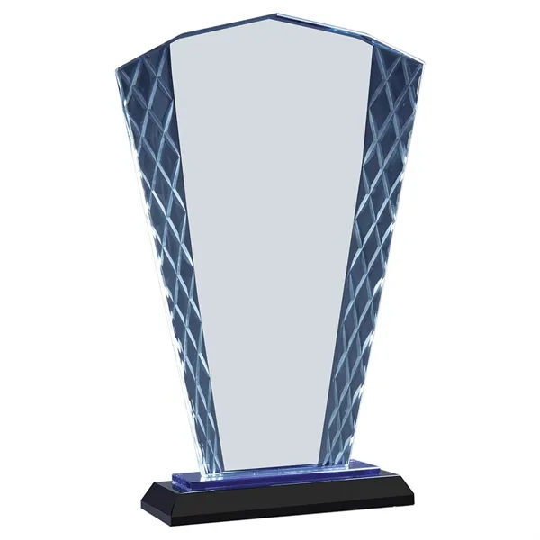 6 1/4" x 2" x 8" premiere crystal award with fan-shaped... from ASI 74601 Calico