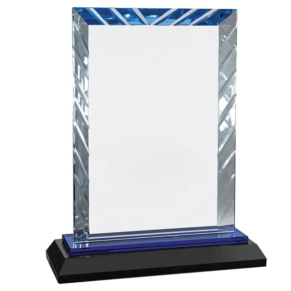 6" x 2" x 7" rectangular glass award with faceted edges... from ASI 74601 Calico