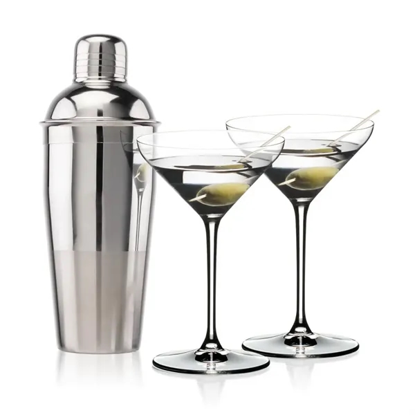 The Catania Shaker & Cocktail Set with 2 Martini Glasses offers... from ASI 84592 St Regis Group