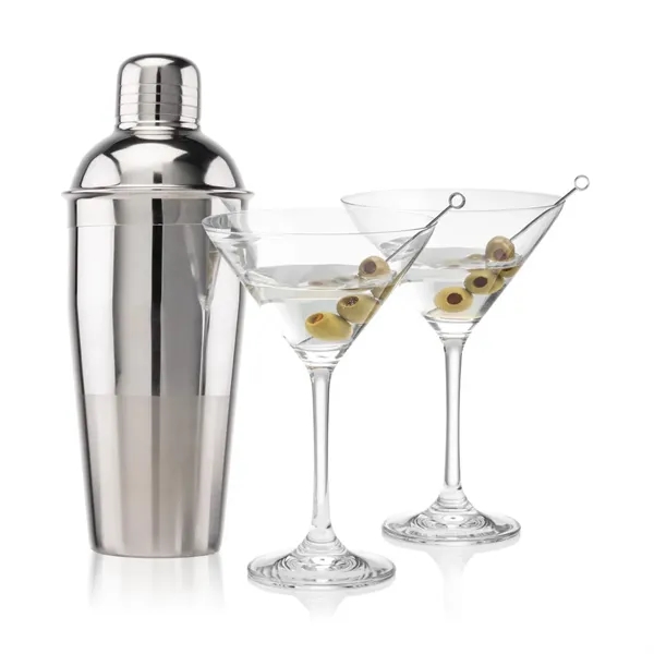 The Catania Shaker & Cocktail Set with 2 Martini Glasses offers... from ASI 84592 St Regis Group