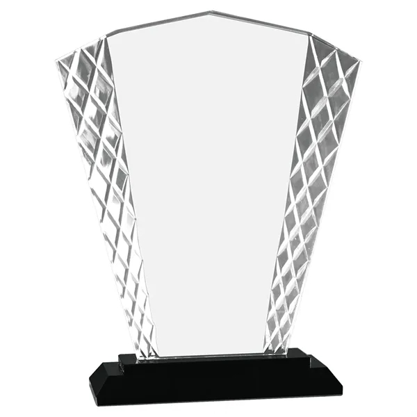 6 1/4" x 2" x 8" premiere crystal award with fan-shaped... from ASI 74601 Calico