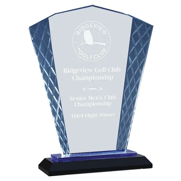 6 1/4" x 2" x 8" premiere crystal award with fan-shaped... from ASI 74601 Calico