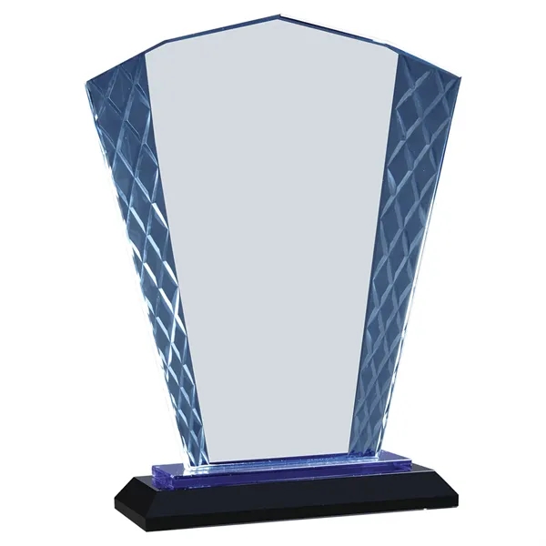 6 1/4" x 2" x 8" premiere crystal award with fan-shaped... from ASI 74601 Calico