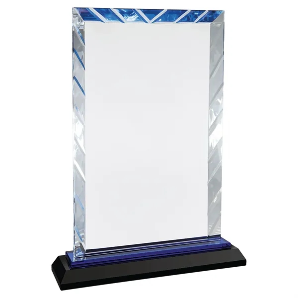 6 3/4" x 2" x 9" rectangular glass trophy with faceted... from ASI 74601 Calico