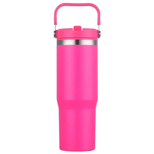 30 oz. vacuum sealed tumbler with powdered finish and flip top... from ASI 68190 Lungsal / Lungsal