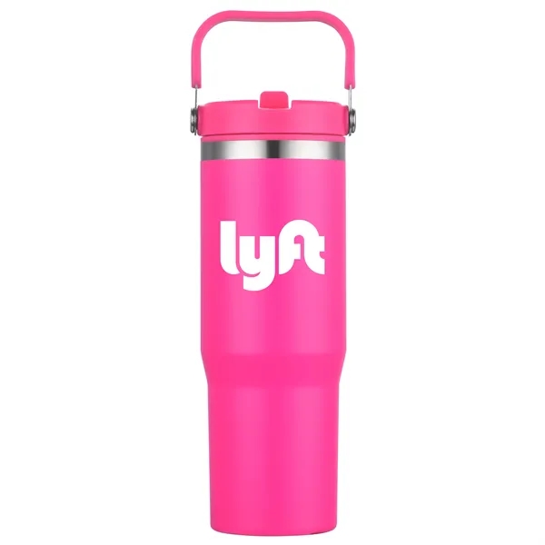 30 oz. vacuum sealed tumbler with powdered finish and flip top... from ASI 68190 Lungsal / Lungsal