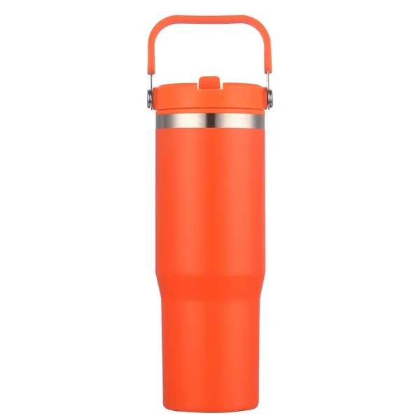 30 oz. vacuum sealed tumbler with powdered finish and flip top... from ASI 68190 Lungsal / Lungsal