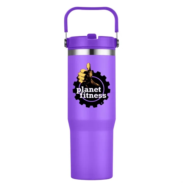 30 oz. vacuum sealed tumbler with powdered finish and flip top... from ASI 68190 Lungsal / Lungsal