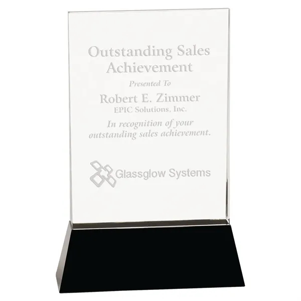 6" x 9" x 2" crystal rectangle award with a black... from ASI 74601 Calico