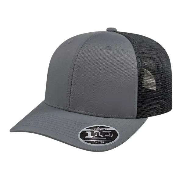 Polyester spandex performance mesh trucker cap with plastic snap closure.... from ASI 43792 Cap America Inc