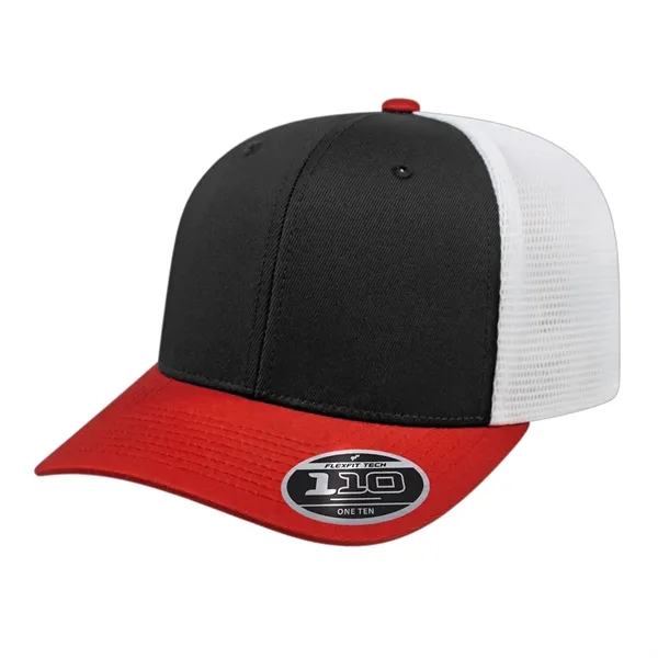 Polyester spandex performance mesh trucker cap with plastic snap closure.... from ASI 43792 Cap America Inc