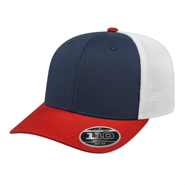 Polyester spandex performance mesh trucker cap with plastic snap closure.... from ASI 43792 Cap America Inc