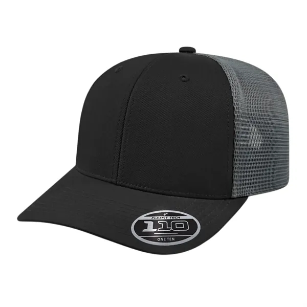 Polyester spandex performance mesh trucker cap with plastic snap closure.... from ASI 43792 Cap America Inc