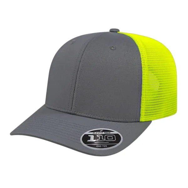 Polyester spandex performance mesh trucker cap with plastic snap closure.... from ASI 43792 Cap America Inc