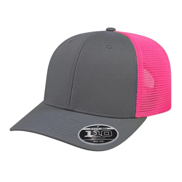 Polyester spandex performance mesh trucker cap with plastic snap closure.... from ASI 43792 Cap America Inc