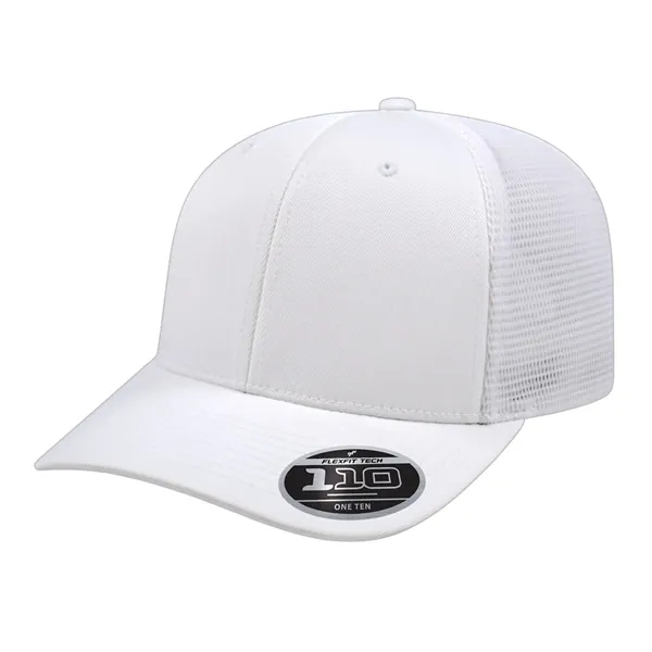 Polyester spandex performance mesh trucker cap with plastic snap closure.... from ASI 43792 Cap America Inc