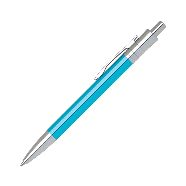 Aluminum click-action ballpoint pen with a lightweight, translucent colored barrel and... from ASI 68190 Lungsal / Lungsal