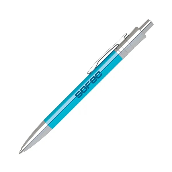 Aluminum click-action ballpoint pen with a lightweight, translucent colored barrel and... from ASI 68190 Lungsal / Lungsal