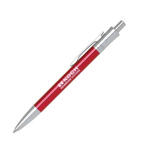 Aluminum click-action ballpoint pen with a lightweight, translucent colored barrel and... from ASI 68190 Lungsal / Lungsal