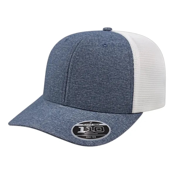 Melange polyester and mesh structured trucker style adjustable cap.... from ASI 43792 Cap America Inc