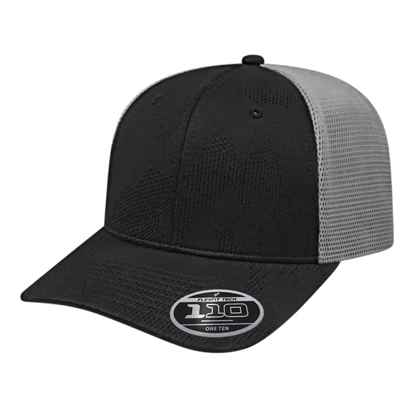 Flexfit 110® hybrid jacquard polyester ball cap with sweatband and plastic... from ASI 43792 Cap America Inc