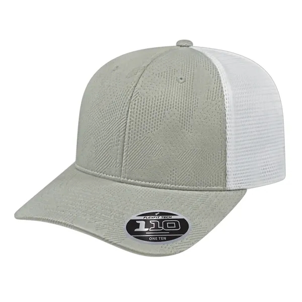 Flexfit 110® hybrid jacquard polyester ball cap with sweatband and plastic... from ASI 43792 Cap America Inc