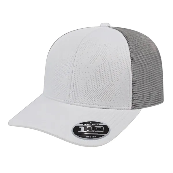 Flexfit 110® hybrid jacquard polyester ball cap with sweatband and plastic... from ASI 43792 Cap America Inc