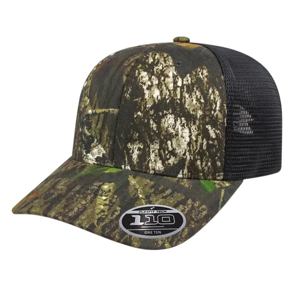 Camouflage cotton/polyester mesh trucker cap with Flexfit® sweatband and adjustable snapback... from ASI 43792 Cap America Inc