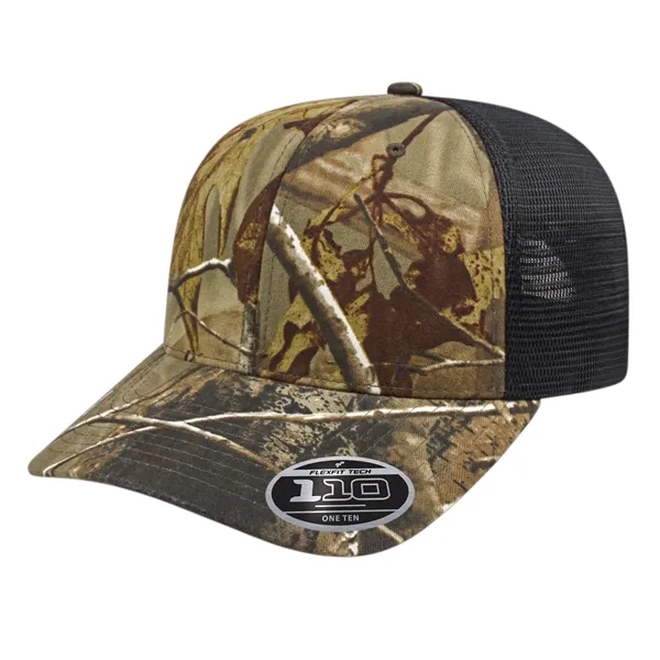 Camouflage cotton/polyester mesh trucker cap with Flexfit® sweatband and adjustable snapback... from ASI 43792 Cap America Inc