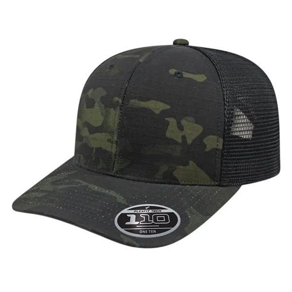 Multicam® poly/cotton mesh blend trucker cap with adjustable snapback closure.... from ASI 43792 Cap America Inc