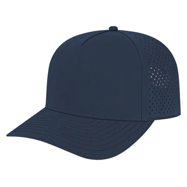 Medium profile five panel structured cap with shapeable pre-curved visor... from ASI 43792 Cap America Inc