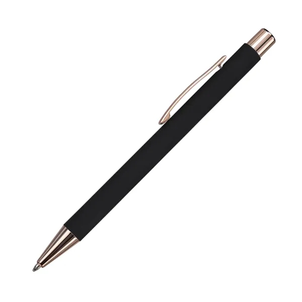 Click action aluminum ballpoint pen with rose gold colored accents.... from ASI 68190 Lungsal / Lungsal