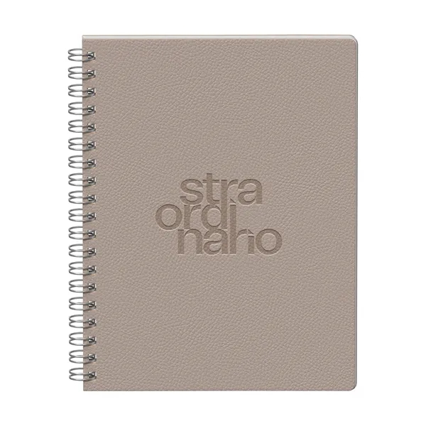 Streamlined and structured. This 9.75" x 7.375" soft PU spiral journal... from ASI 88660 Spector & Co.