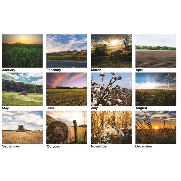 12 month tear-off sheets calendar featuring photos of agriculture scenes... from ASI 50873 Drum-Line / Drum-line Inc