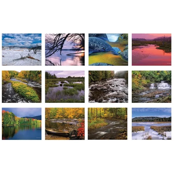 12 month calendar featuring relaxing photos of lakes, rivers, and streams.... from ASI 50873 Drum-Line / Drum-line Inc