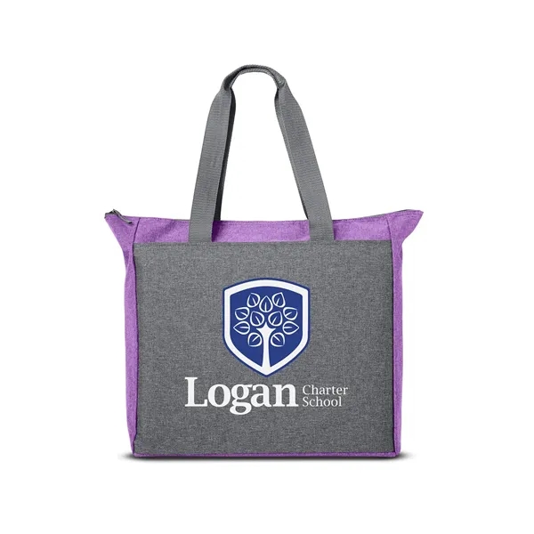 16" x 15.75" tote bag with a zippered main compartment, carry... from ASI 79530 Prime Line